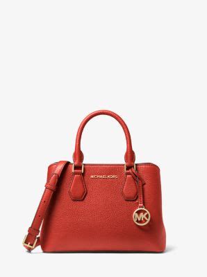 Camille Small Pebbled Leather Satchel.